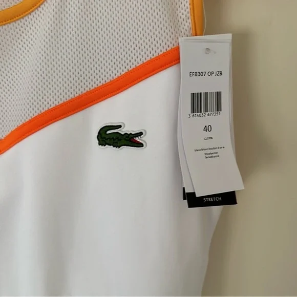 NWT Lacoste performance tennis golf pickleball dress, 40-M - Picture 2 of 5